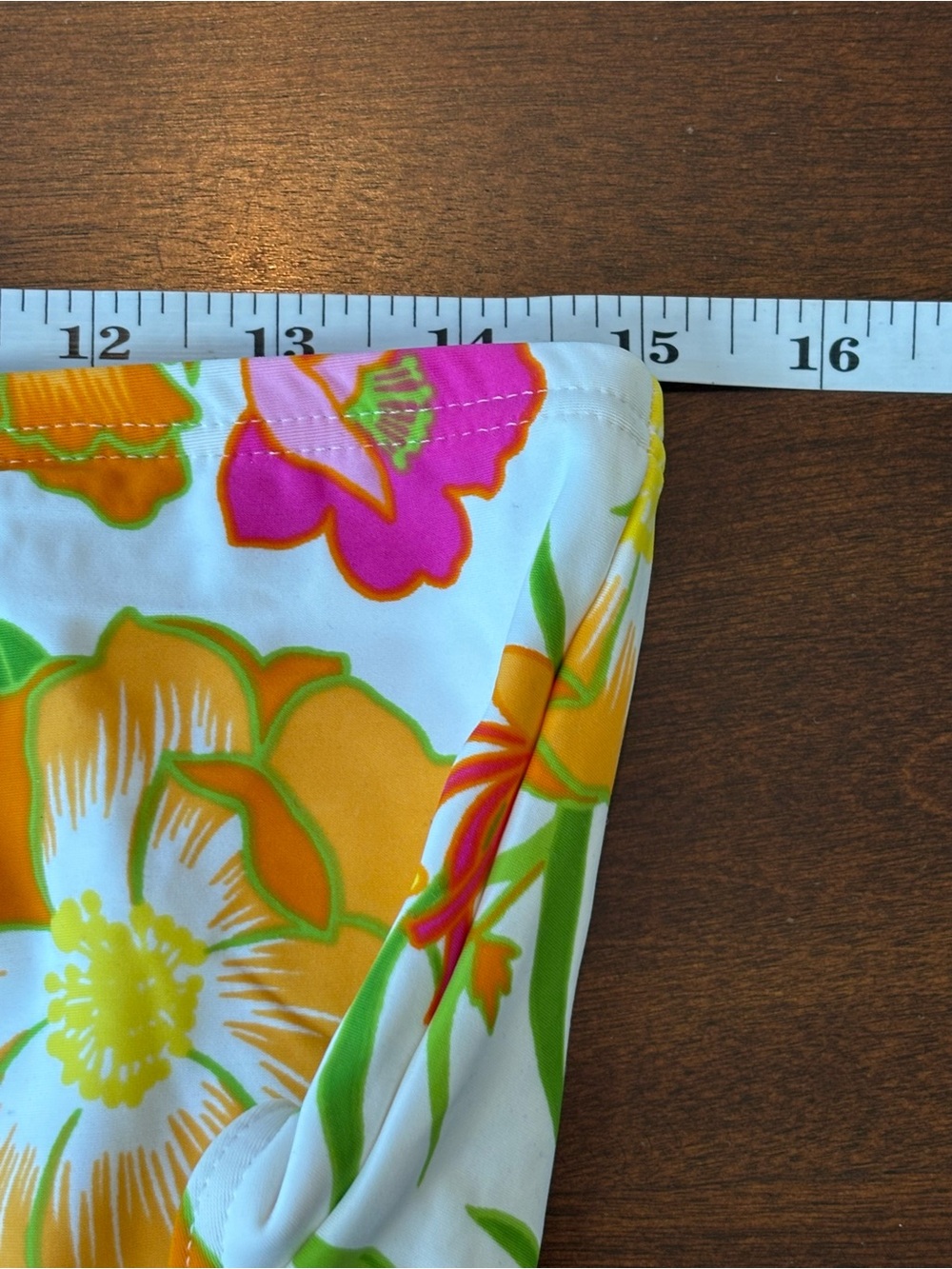 NEW! Lands’ End Tankini Swimsuit Set Floral White Orange Pink Size 16 Long - Picture 10 of 12